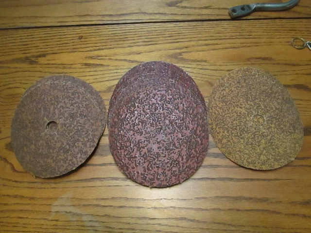 Lot of 14 Vintage NOS Floor Sanding Disc 7" Grit 3 1/2, 4, 3m, Norton