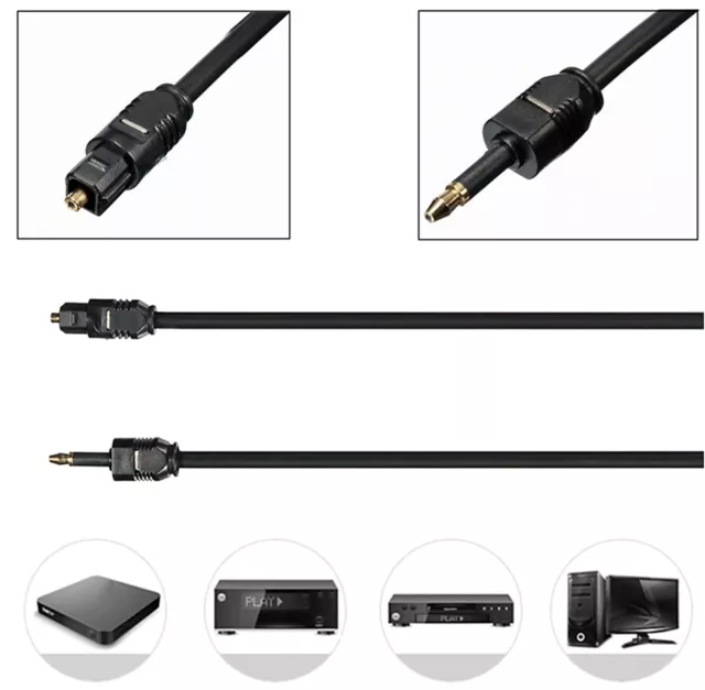Câble Optique Audio Numérique Toslink à Mini 3.5mm Toslink Digital SPDIF 2