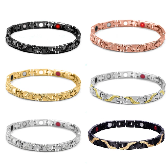 Pulsera Magnética Desmontable Moda Pulsera de Energía Piedra imán para Uso Unisex