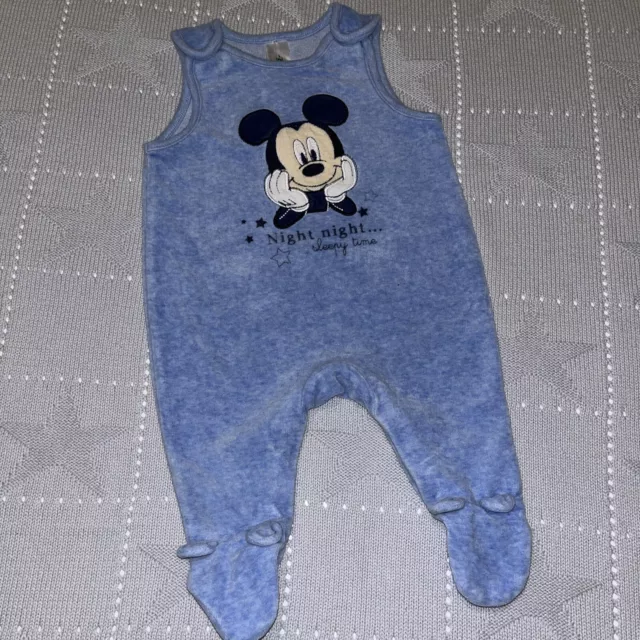 DISNEY @ C&A ❤️ Baby Jungen ❤️ Nicki Strampler ❤️ Blau ❤️ Mickey Mouse ❤️ Gr. 62