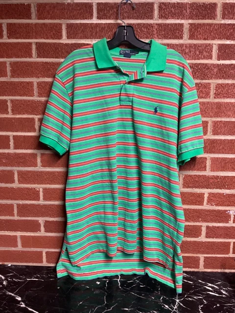 Vintage LARGE RALPH LAUREN POLO short sleeve Dress SHIRT button up vtg