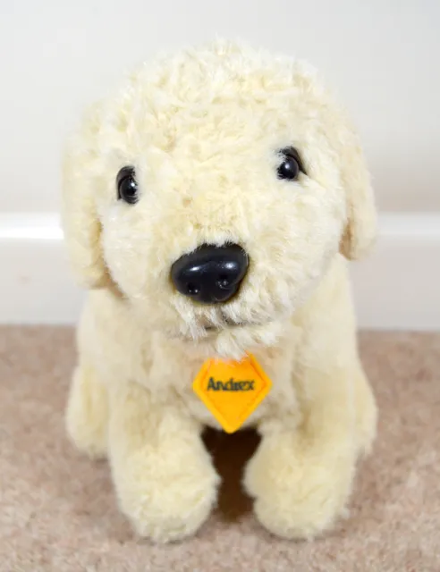 Andrex Vintage Labrador Retriever Puppy Sitting Dog 9" Inch Tall Soft Plush Toy