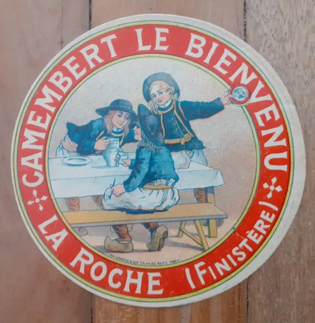 Étiquette Fromage Camembert . La Roche   Finistère.