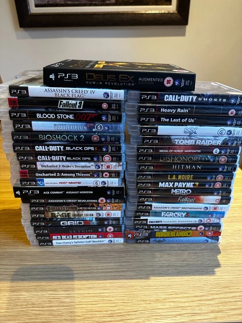 PS3 Playstation 3 Games Bundle 37 COD Uncharted Red Dead AC Batman 007 SSX LOOK!