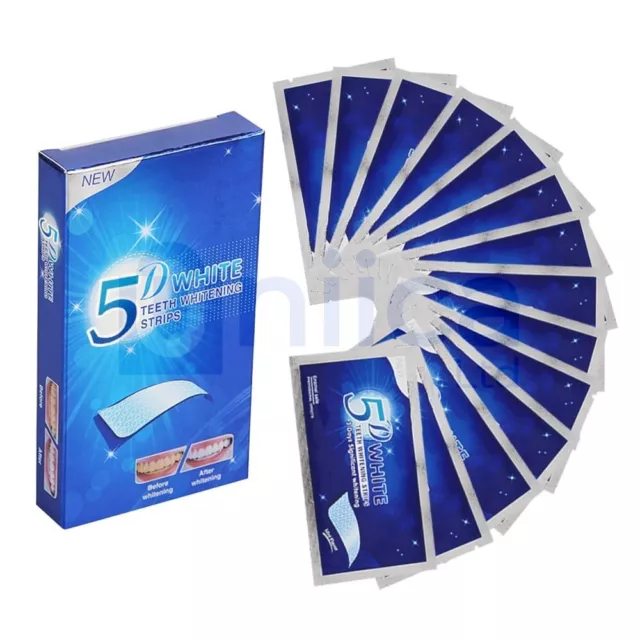 Teeth Whitening Strips Professional 5D White Dental Safe Tooth Bleaching