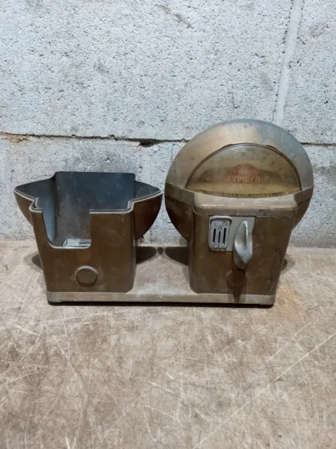 Vintage Gold Duncan 60 Double Head Parking Meter For Parts