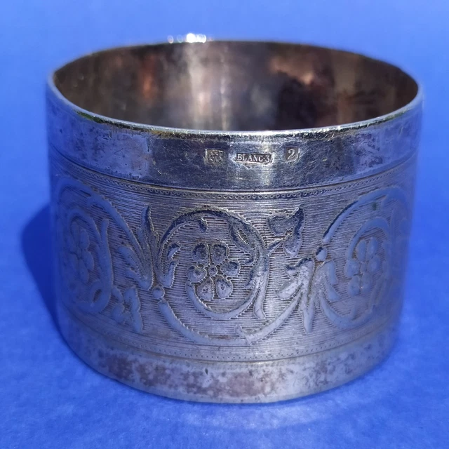 Rond de serviette Perles métal argenté