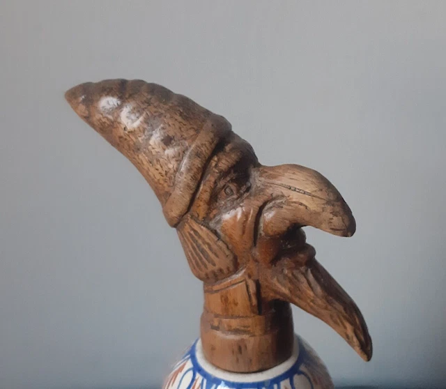 Ancien Bâton De Marche Canne Randonnée Pommeau Bois De Cerf/Art Populaire