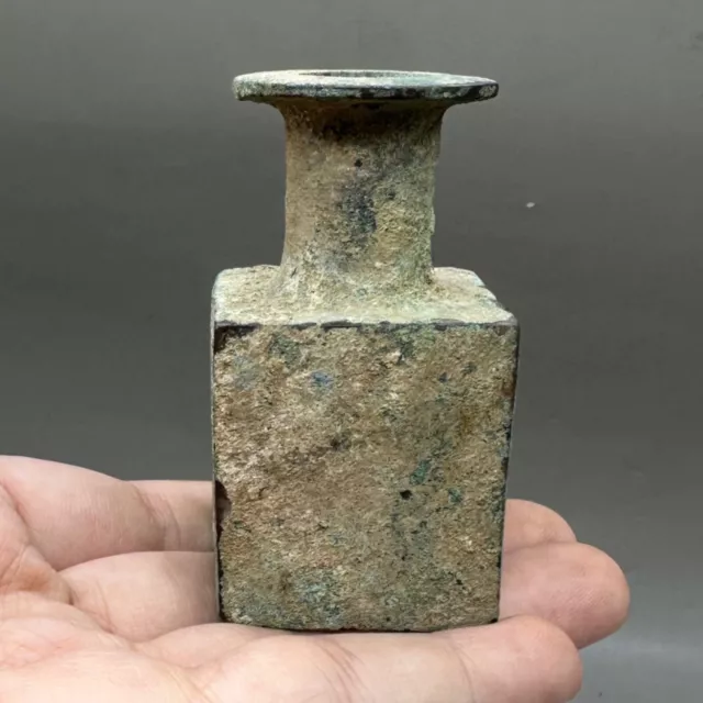 Genuine Ancient Roman Bronze Bottle With Old Patina - Circa 1st Century AD