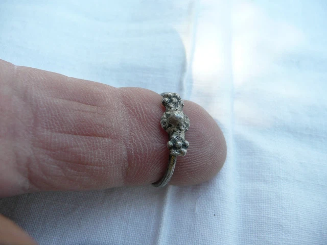 Bague Berbère Antique En Argent Sterling - Taille 63, Du Sud Du Maroc, Occasion