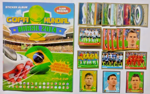 Fifa World Cup Brazil 2014 Navarrete Album + Full Set 444/444 Rookie Neymar Jr.