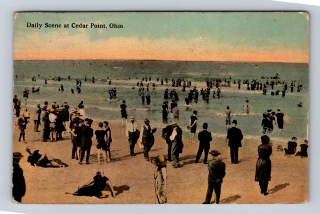 Sandusky OH-Ohio, Daily Scene at Cedar Point, Ohio, Vintage Card c1912 Postcard