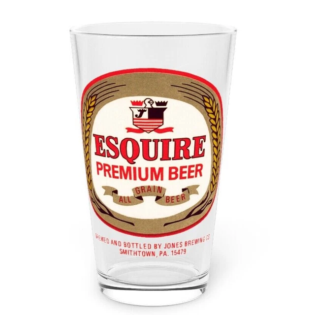 Esquire Premium Beer Pint Glass, Jones Brewing Co., Smithtown Pennsylvania PA