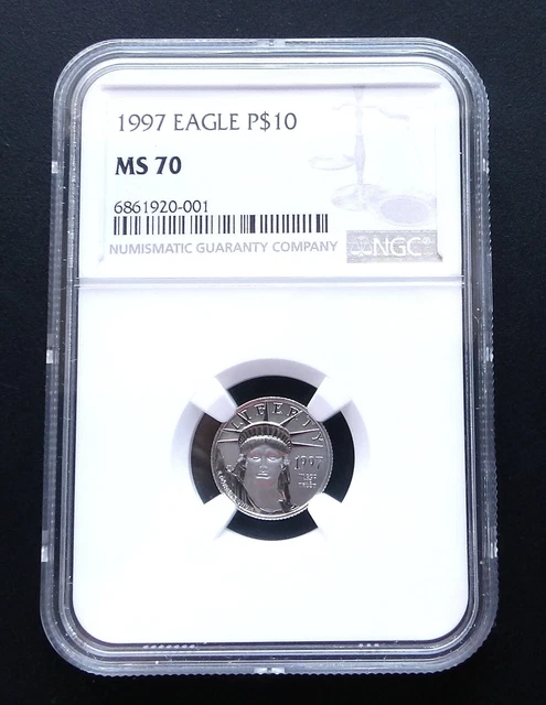 1997 $10 Platinum American Eagle NGC MS70