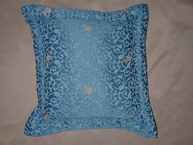 2 Housses De Coussin Lea D’Aubray – 65x65 Cm, Miel, Damas Floral, Fermeture éclair