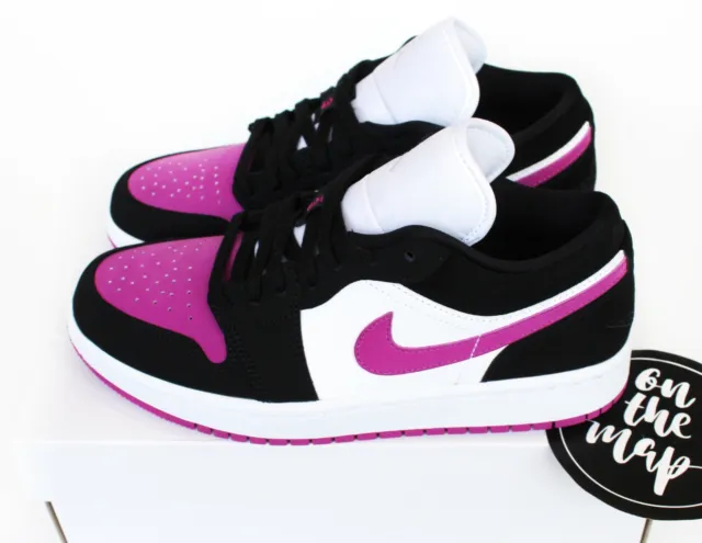 Nike Air Jordan 1 Low W Fuchsia Pink Purple Cactus Flower UK 3 4 5 6 7 8 US New