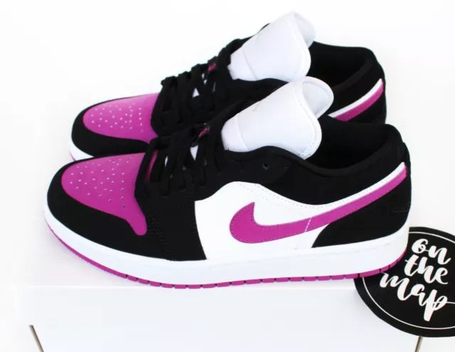 Nike Air Jordan 1 Low W rosa fucsia viola fiore di cactus UK 3 4 5 6 7 8 US nuove