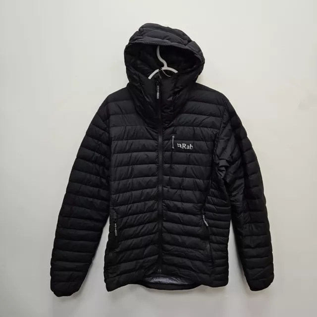Rab Microlight Infinity Goretex Alpine Down Puffer Black Hooded Jacket Medium
