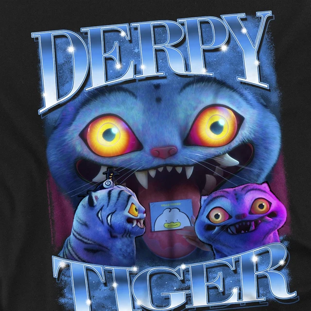 K-POP DEMON HUNTERS - Derpy Tiger Bootleg Unisex Long Sleeve T Shirt £ ...