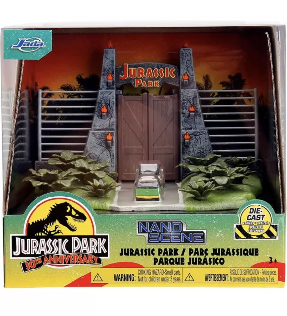 Jurassic Park 30th Anniversary Jada Diecast Nano Scene Brand New Stock In Shop