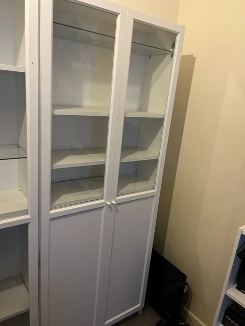 IKEA BILLY BOOKCASE with glass doors £50.00 - PicClick UK