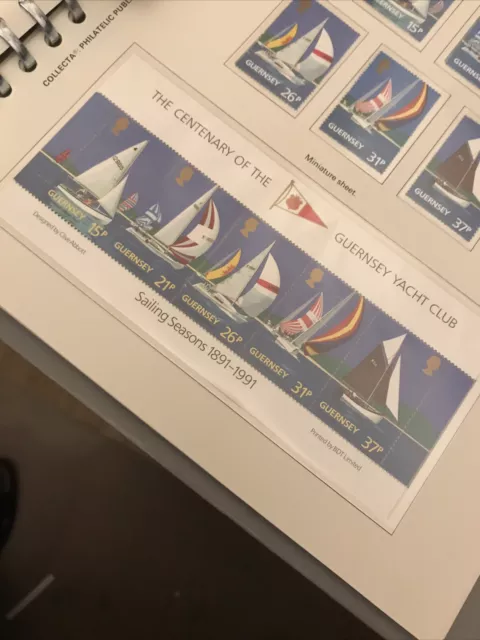 Guernsey Stamps Mint 1991 SG 524-8 Yacht Club Centenary MiniSheet MNH WCP