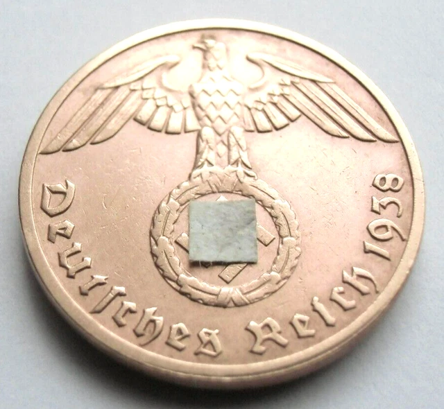 (72)GERMAN 3rd REICH 1938 A - 1  REICHSPFENNIG WWII COIN