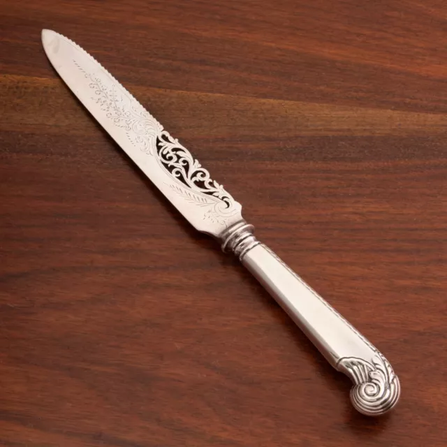 Birks Canadian Sterling Handled Bread, Cake Knife George Ii Plain No Monogram