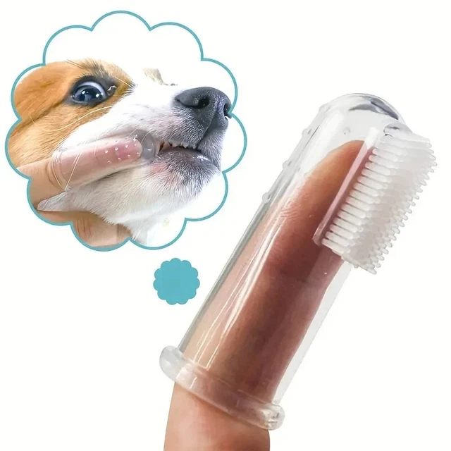 1pc/5pcs Spazzolino Denti Animali Domestici Cani Gatti Pulizia Cure Dentistiche