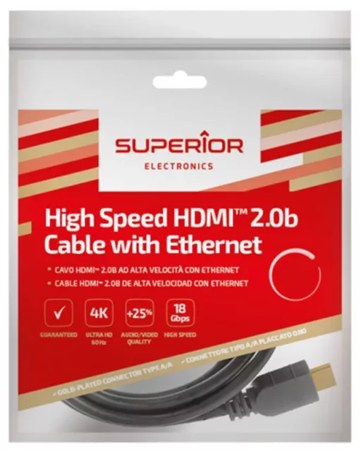 Super Cable Hdmi 2.0 Mâle Pour Ultra Hd 4k 2m à Prix Carrefour