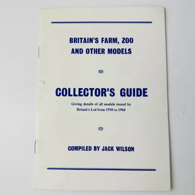 Britains Farm Zoo Other Models Reference Leaflet Brochure 1930-1966 Jack Wilson