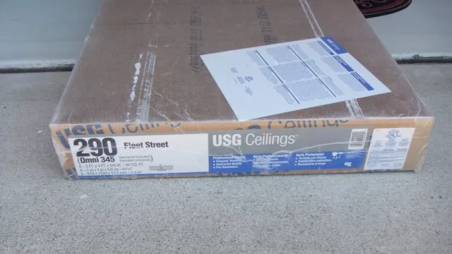 USG 290 Fleet Street, Ceiling Tiles 8 - 2ft. x 4ft. x 5/8in. - 64 sq. ft. total.