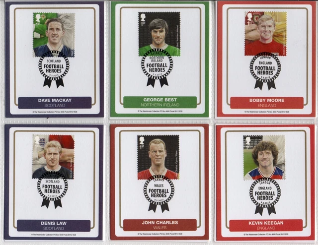 Westminster Collezione/Royal Mail* 2013 * 11 Set Carte Da Collezione Eroi Calcio