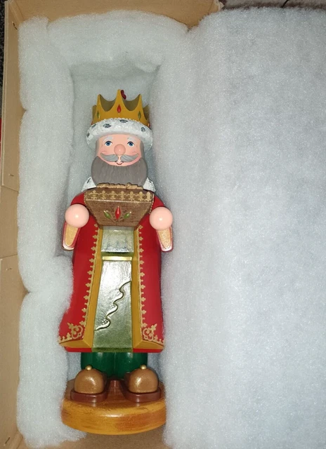 Hubrig Volkskunst Räuchermann König-Melchior 35cm !!!.