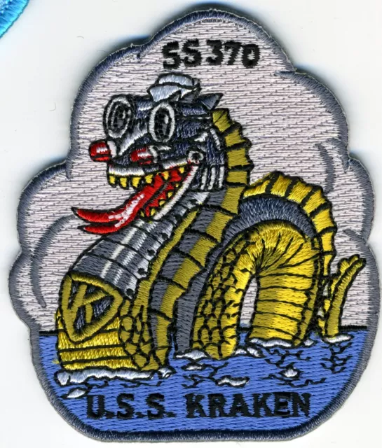 USS Kraken SS 370 - Dragon/Binoculars/Torp - 3 inch BC Patch Cat No C5731