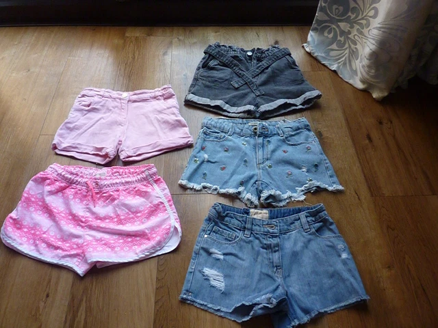 5 X Girls Age 9 Years Shorts Bundle Summer ZARA, NEXT, TU - GOOD CONDITION