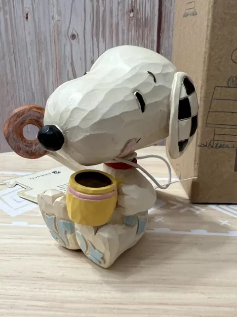 Jim Shore Peanuts Snoopy Donuts and Coffee Miniature Figurine Enesco in Box