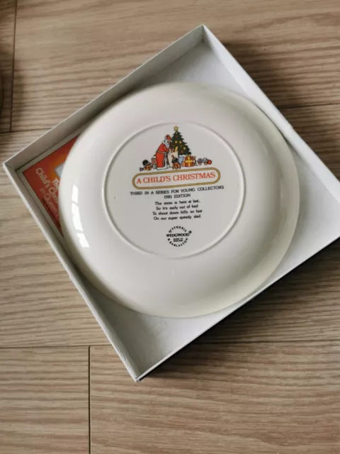 1981 A Child's Christmas Wedgwood Queen's Christmas Dinner Plate Collectors (i) 2