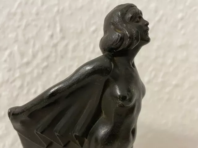 Kühlerfigur, Car Mascot, Mascotte Automobile, Le Verrier, Femme au voile