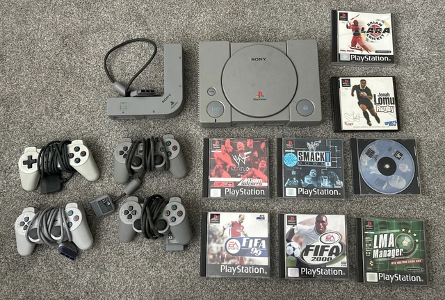 SONY PLAYSTATION 1 PS1 Console Sports bundle Multi Controllers & 8 ...