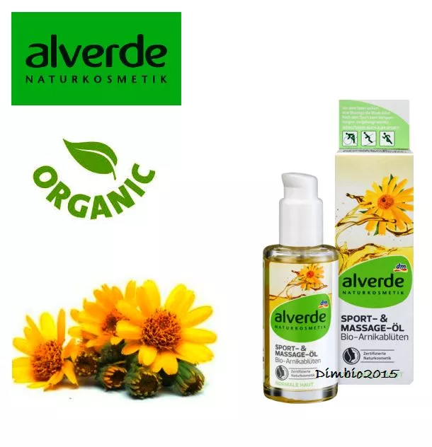 Body oil Sport and massage oil Arnica flowers Alverde VEGAN 100 ml