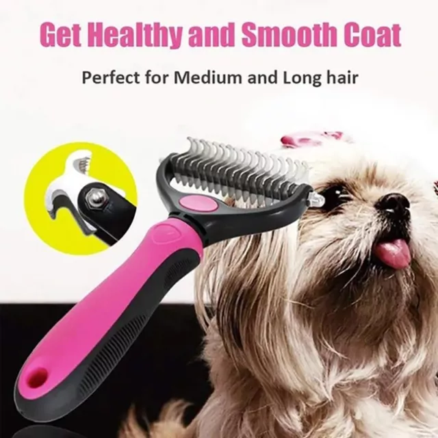 Pet Dog Cat Hair Remover Comb Needle Grooming Massage Deshedding Cleaning Brush 8