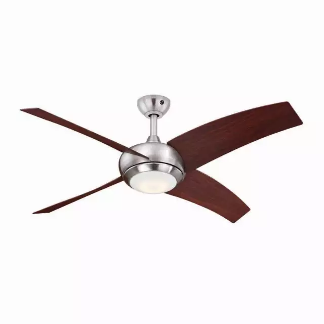 Ventilateur de plafond avec éclairage LED et télécommande Borealis Noyer 122 cm 2