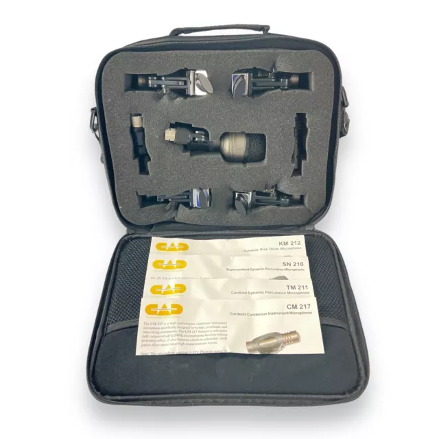 7-Piece CAD PRO-7 Drum Microphone Kit Mic CM217 KM212 TM211 SN210 7-Piece CAD PRO-7 Drum Microphone Kit Mic CM217 KM212 TM211 SN210