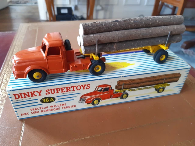 Dinky Tracteur Willème Fardier Log Lorry 36A prima versione diecast 1:55