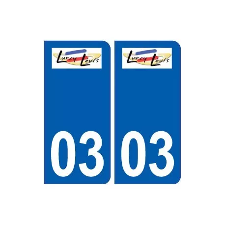 03 Lurcy-Lévis logo ville autocollant plaque stickers droits