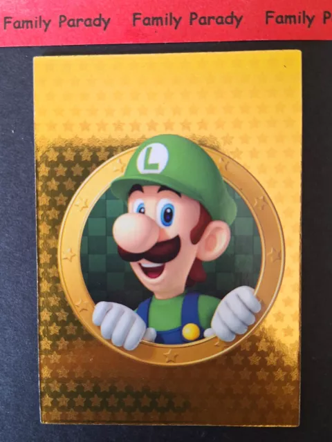 Luigi 146 Gold Carte Panini Nintendo Super Mario Trading Card Collection 2022