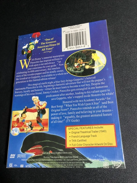 Pinocchio DVD (1999) Walt Disney Animated Film Limited Edition Brand New SEALED 2