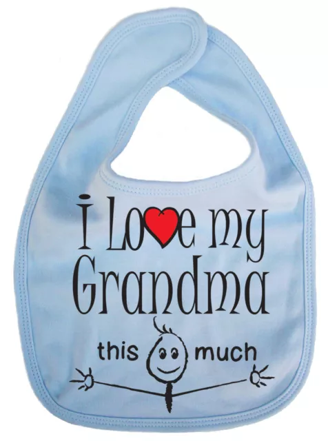 Oma Baby Lätzchen ""I Love My Grandma This Much"" lustiges Oma Großmutter Geschenk 3