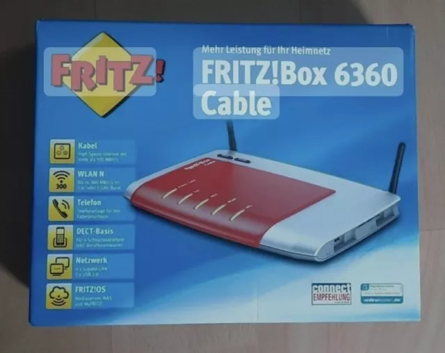 AVM FRITZBox 6360 Cable /  Kabelanschluss /  NEU  +  versiegelt.